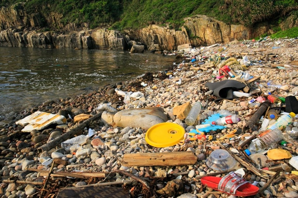 Lung Ha Wan, in Clear Water Bay, is one of many beaches in Hong Kong that is plagued by plastic pollution. Photo: Tessa Chan