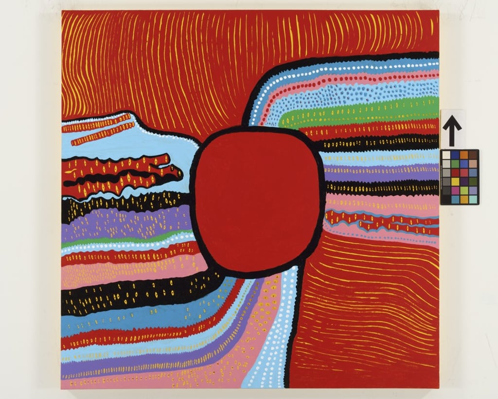 Yayoi Kusama’s Life is the Heart of a Rainbow (2017), from which the exhibition gets its title. Photo: National Gallery Singapore