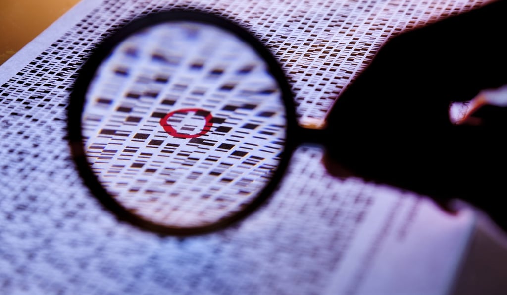 Banded DNA sequences. Many cancers are caused by errors that occur when copying DNA. Photo: Shutterstock