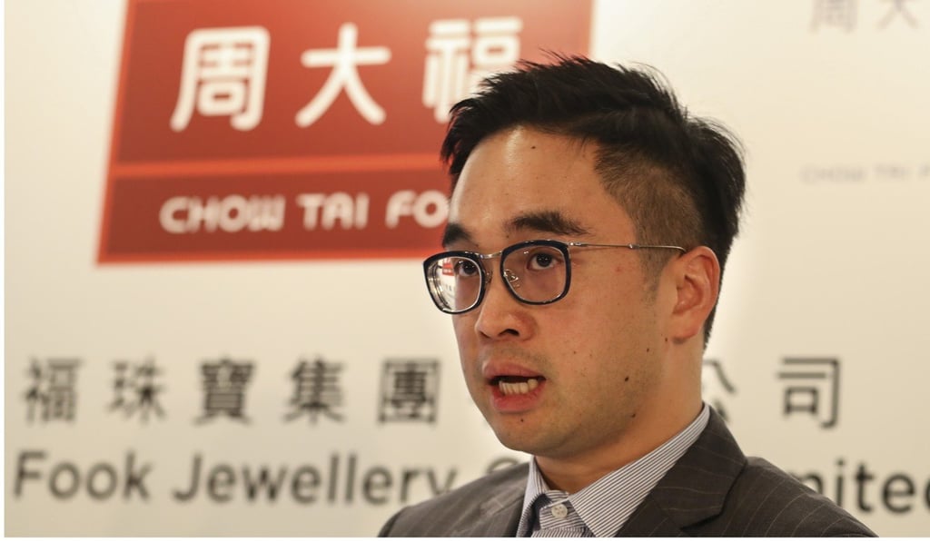 Chow Tai Fook executive director Adrian Cheng says the jeweller plans to expand its network on the mainland. Photo: Nora Tam