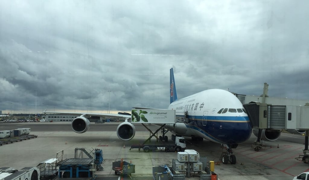 A China Southern Airlines flight at Amsterdam Schipol airport in a 2015 file photo. Photo: Xinhua