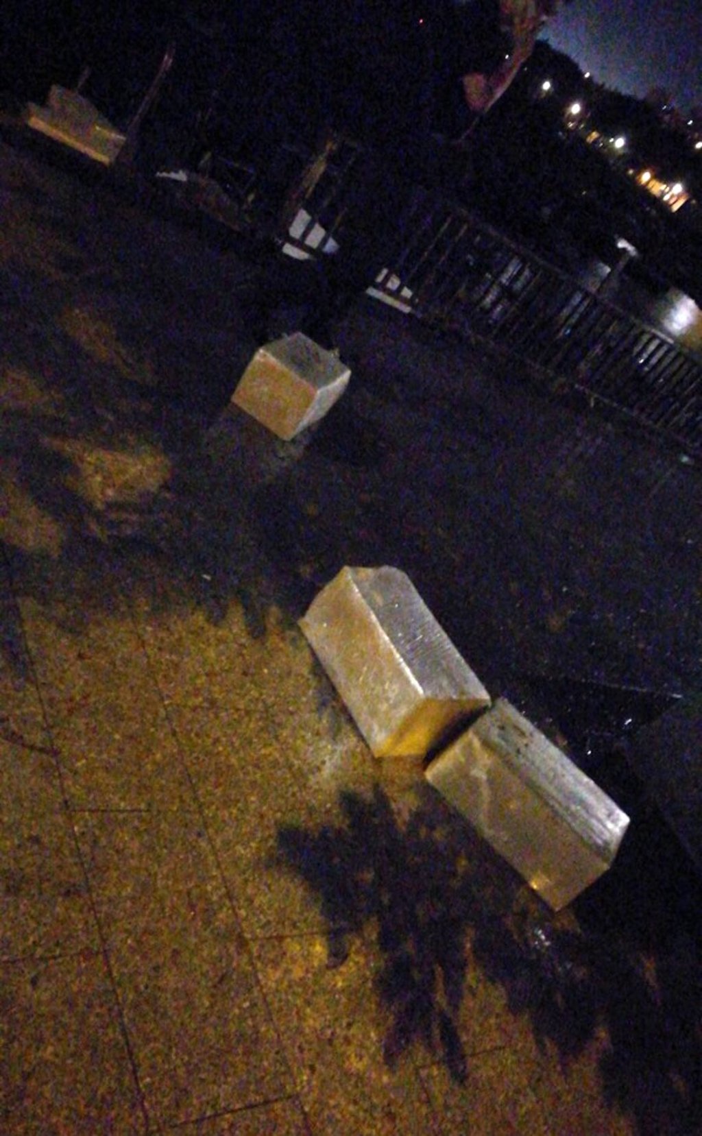 The package found at the Sha Tau Kok pier during the operation. Photo: HANDOUT