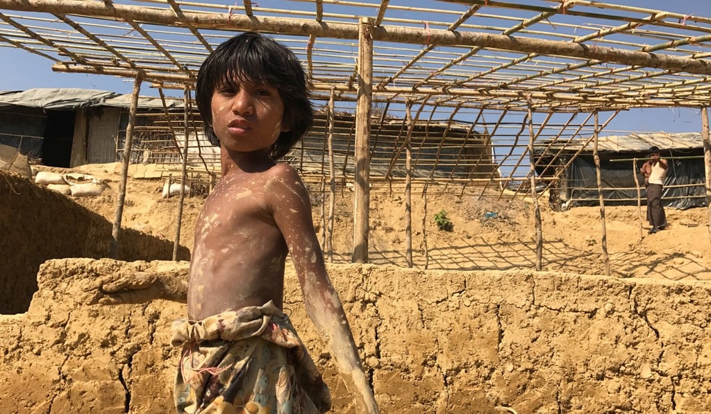 A Rohingya refugee child. Suu Kyi is accused of ignoring the plight of the Muslim minority. Photo: Reuters