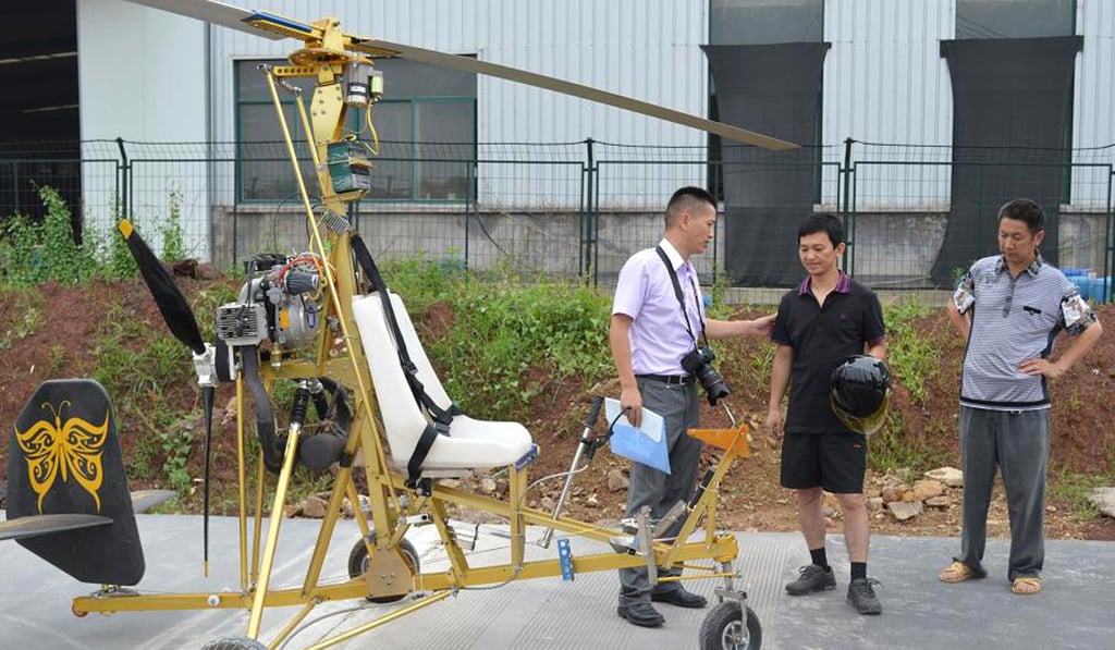 Home-made helicopters like this one exploit a legal grey area in China’s aviation sector. Photo: Handout Home-made helicopters like this one exploit a legal grey area in China’s aviation sector. Photo: Handout