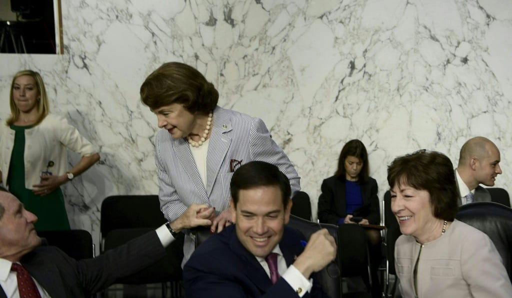 US Senator Dianne Feinstein arrives before former FBI Director James Comey testifies during a US Senate Select Committee on Intelligence hearing. Photo: AFP