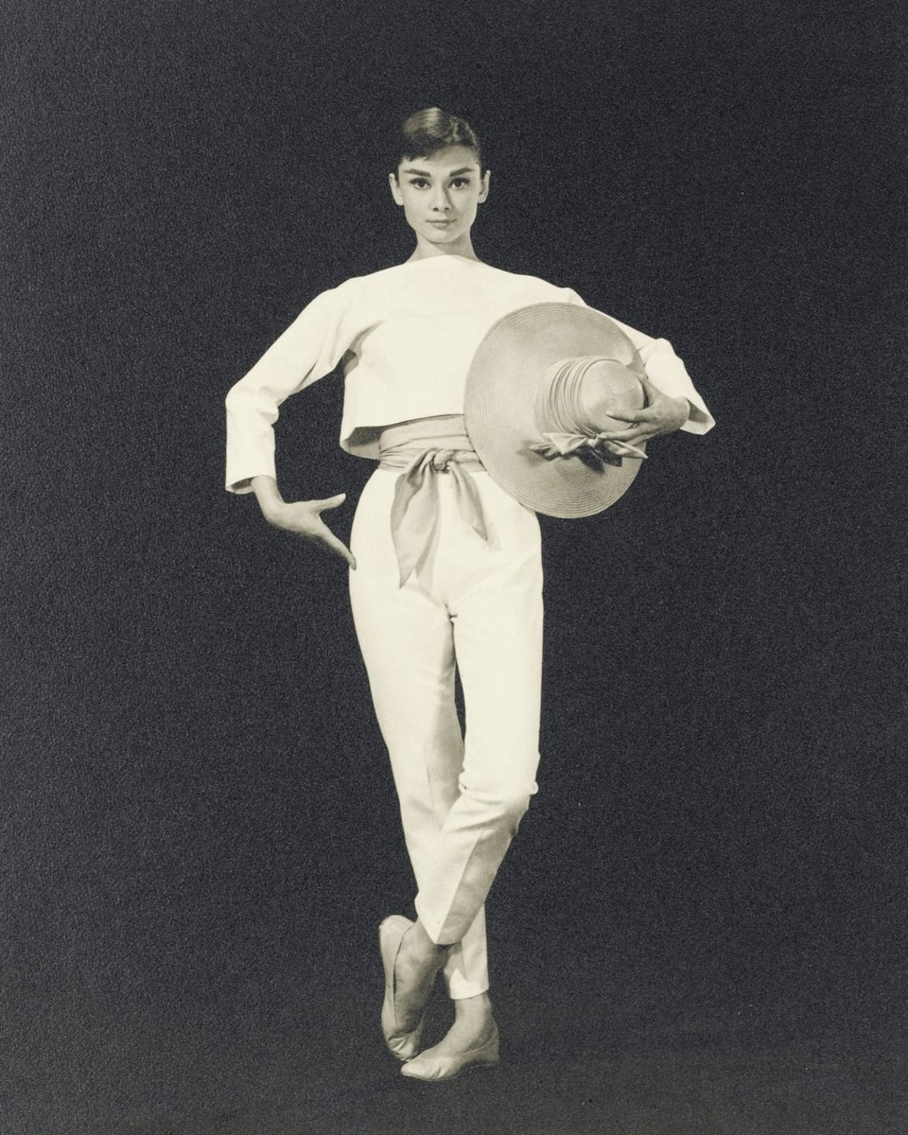 Bud Fraker’s gelatin silver print of Audrey Hepburn, circa 1956