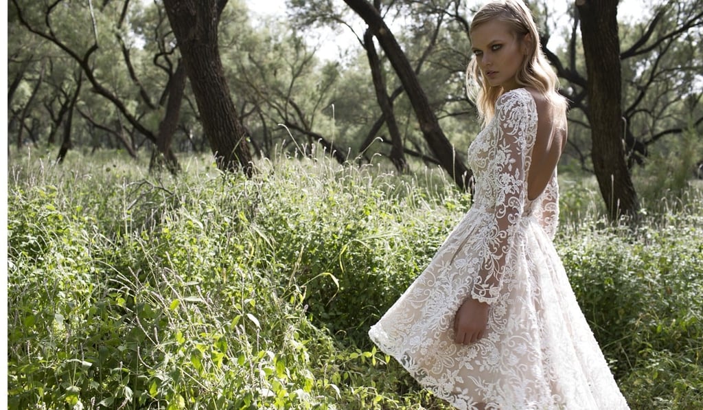 An open-back dress by bridal designer Limor Rosen.