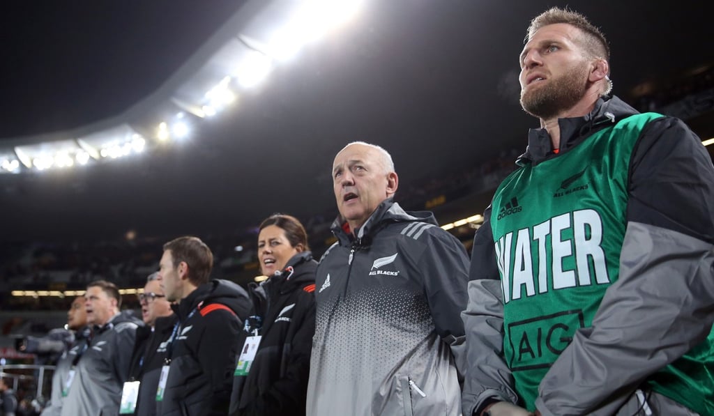Injured New Zealand captain Kieran Read (right) looks on from the sidelines ahead of the match with Samoa at Eden Park. Injured New Zealand captain Kieran Read (right) looks on from the sidelines ahead of the match with Samoa at Eden Park.