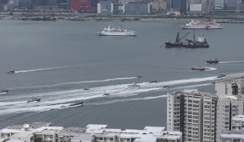 Hong Kong Marine Police conduct a training exercise near North Point. Photo: David Wong