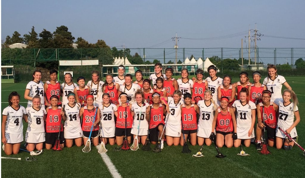 The women’s lacrosse teams from Hong Kong and New Zealand.