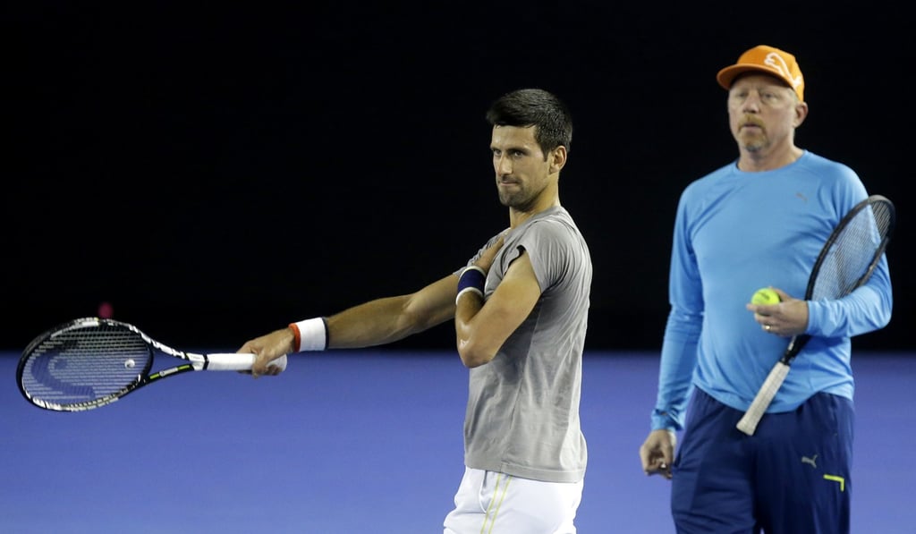 Borish Becker (right) was the coach of Novak Djokovic until their split last December. Photo: AP