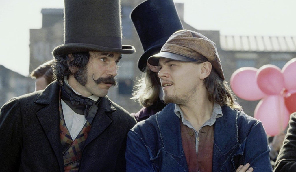 Daniel Day-Lewis, left, and Leonardo DiCaprio, appear in a scene from