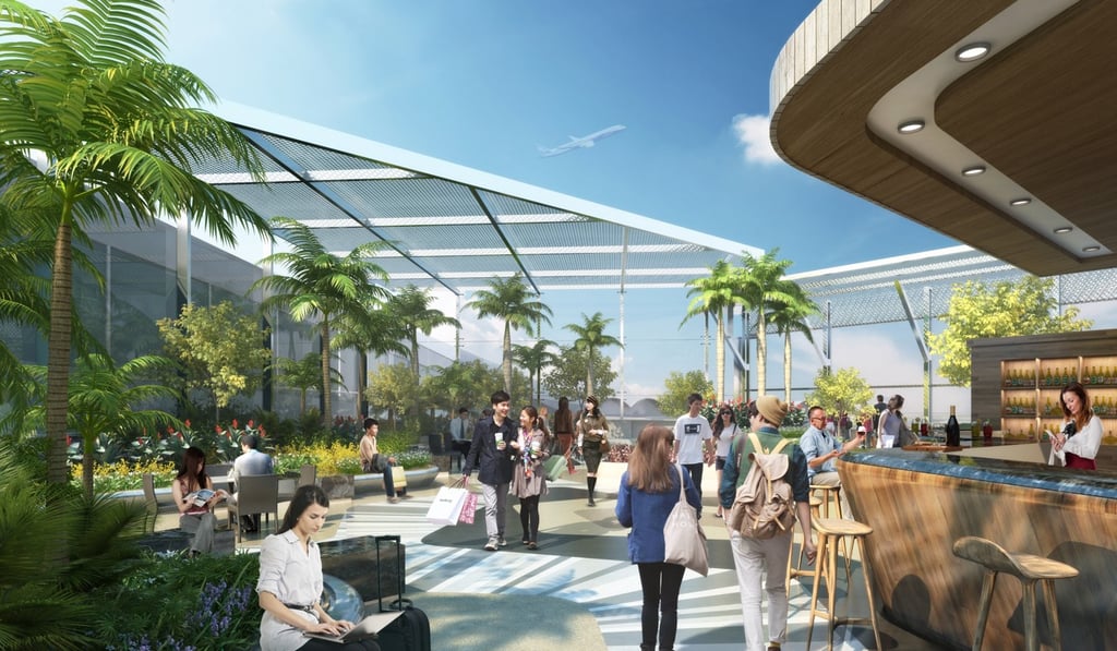An illustration of the roof garden at the airport. Photo: Handout