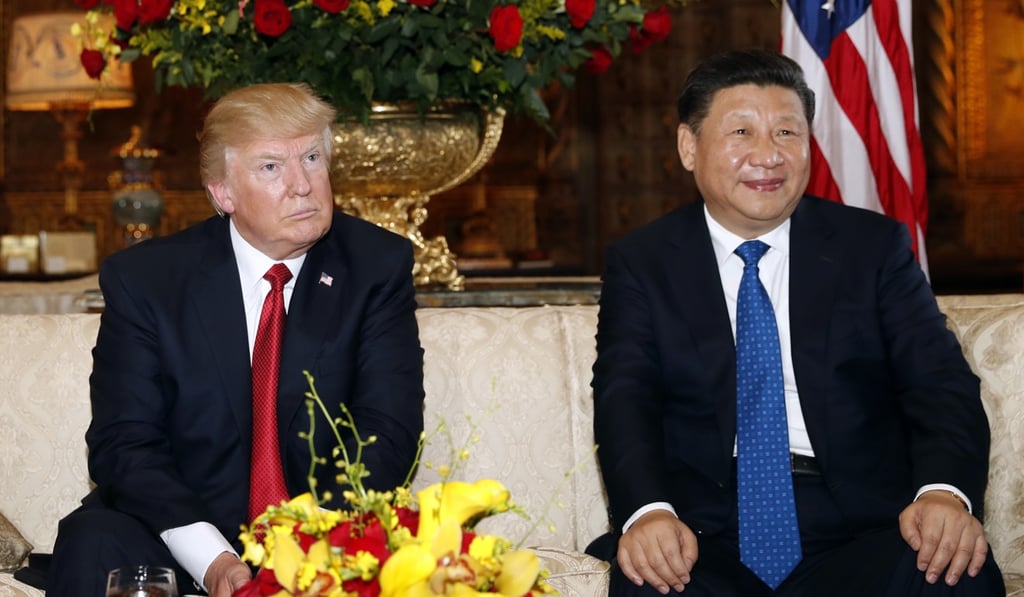 US President Donald Trump and Chinese President Xi Jinping during their April meeting at Mar-a-Lago in Palm Beach, Florida. Photo: AP