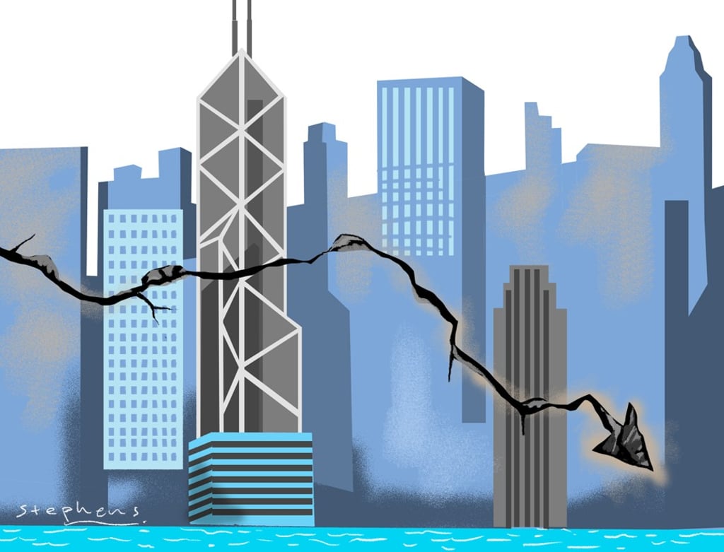 Hong Kong’s “fault lines” stem from chronic income stagnation and growing inequality, the soaring cost of living driven by ever-rising housing prices, and depressing employment prospects for the young. Illustration: Craig Stephens Hong Kong’s “fault lines” stem from chronic income stagnation and growing inequality, the soaring cost of living driven by ever-rising housing prices, and depressing employment prospects for the young. Illustration: Craig Stephens