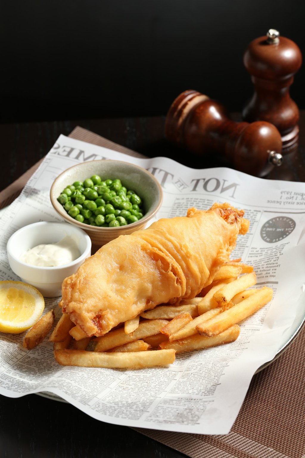 Fish ‘n’ chips from the Dickens Bar