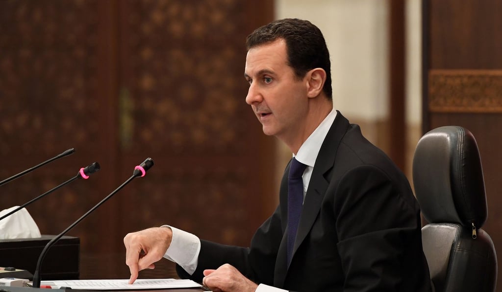 Syrian President Bashar al-Assad attending a cabinet meeting. Photo: AFP