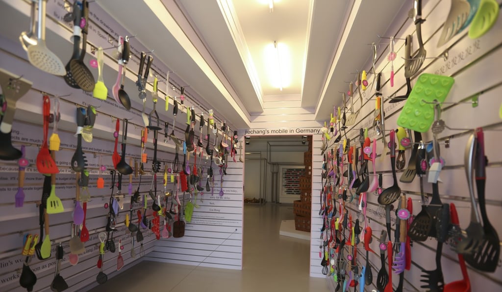 Sample Room By Zheng Guogu, now on show again in Hong Kong. Zheng says the fact the artwork was a fake sample room of kitchen utensils may have helped pass off the Canton Express art as a trade shipment. Photo: Xiaomei Chen