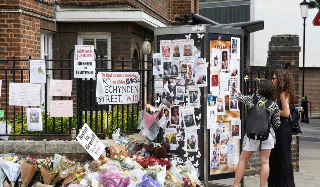 Flowers and messages left by well-wishers in tribute to the victims of the June 14 Grenfell Tower block fire. Photo: AFP Flowers and messages left by well-wishers in tribute to the victims of the June 14 Grenfell Tower block fire. Photo: AFP