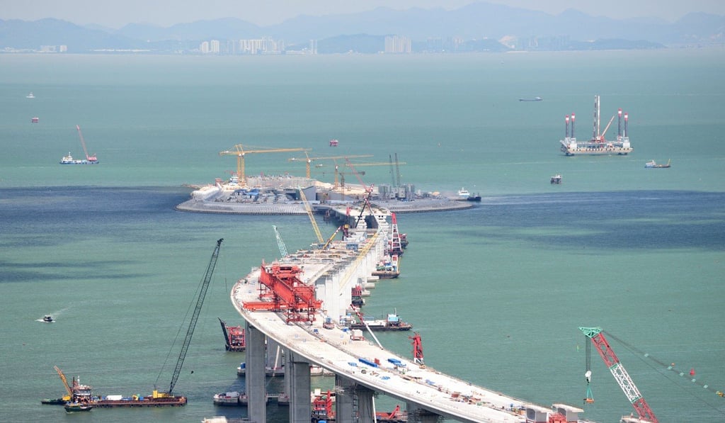 Xi’s itinerary will include a visit to one of the city’s major infrastructure projects such as the Hong Kong-Zhuhai-Macau bridge. Photo: Xinhua