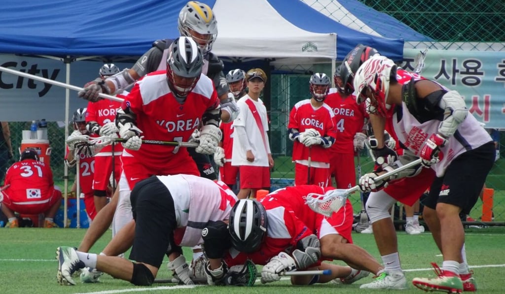 Hong Kong’s men’s lacrosse team in action against South Korea.