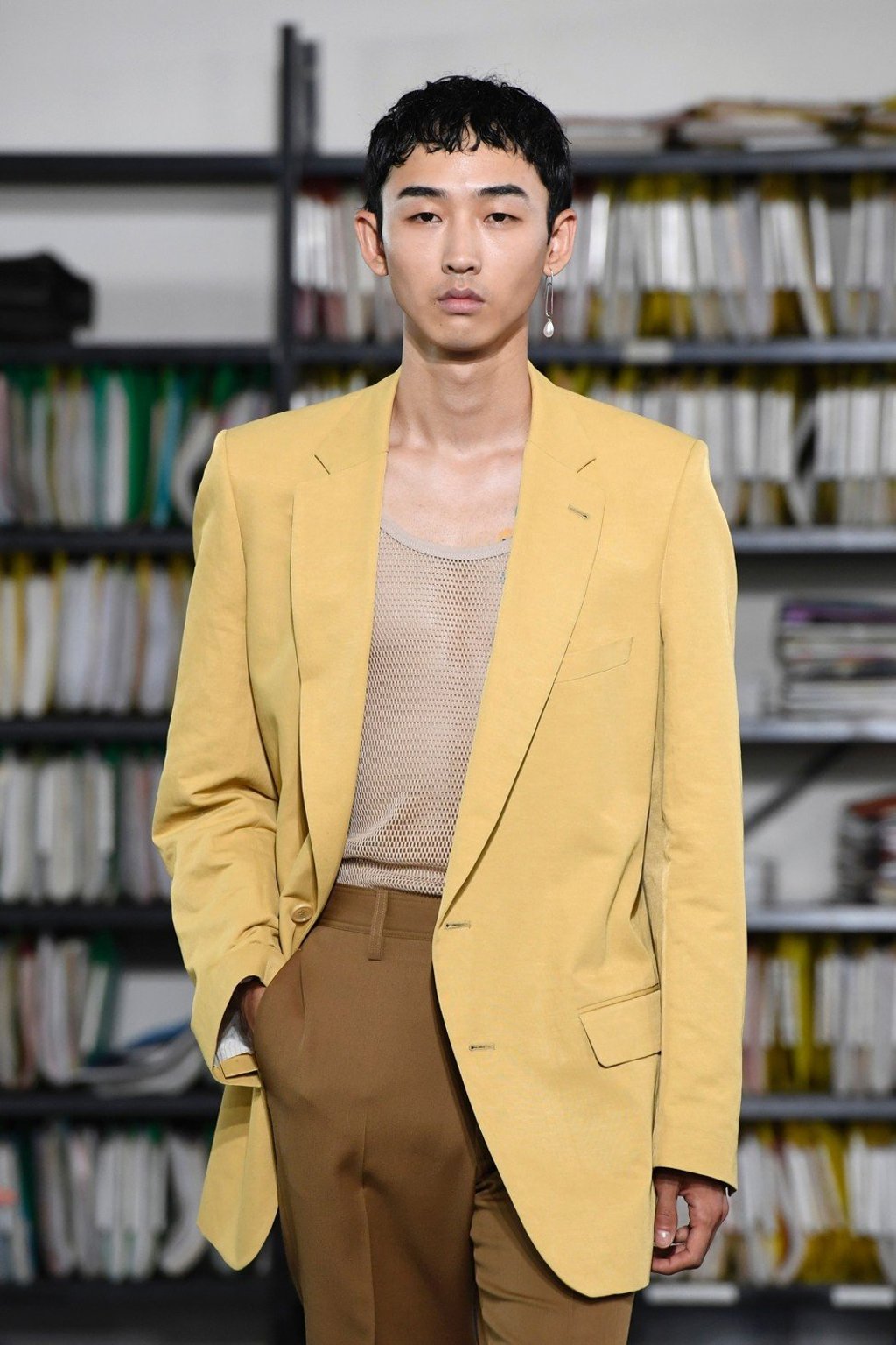 A model presents a creation by Dries Van Noten during the Men's Fashion Week for the Spring and Summer 2018 collection in Paris. Photo: AFP A model presents a creation by Dries Van Noten during the Men's Fashion Week for the Spring and Summer 2018 collection in Paris. Photo: AFP