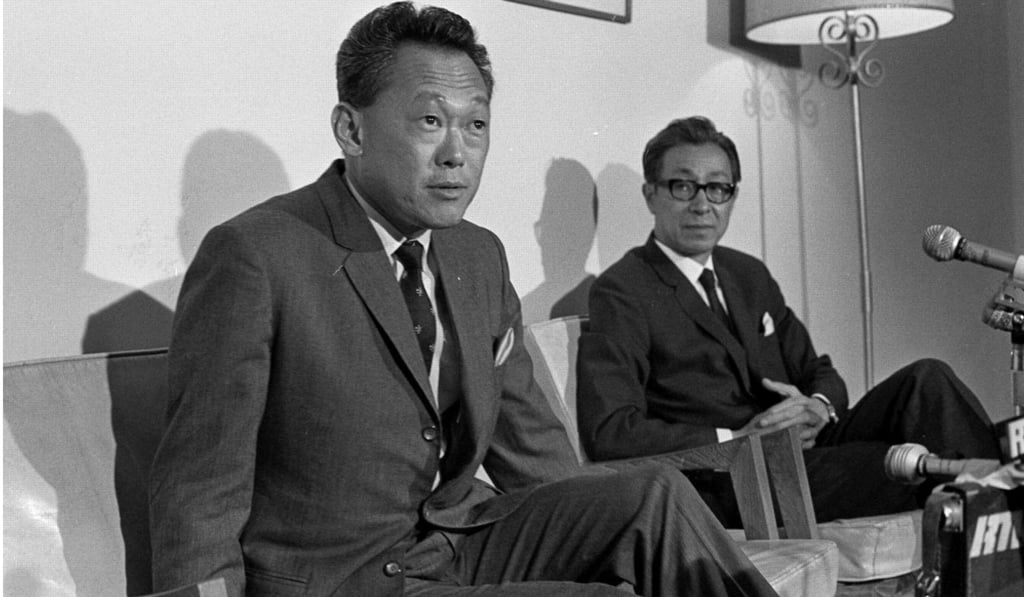 Prime Minister Lee Kuan Yew meets the press during a visit to Hong Kong in 1970. Photo: SCMP Pictures