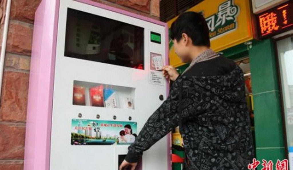 A condom vending machine in Japan. Photo: Handout