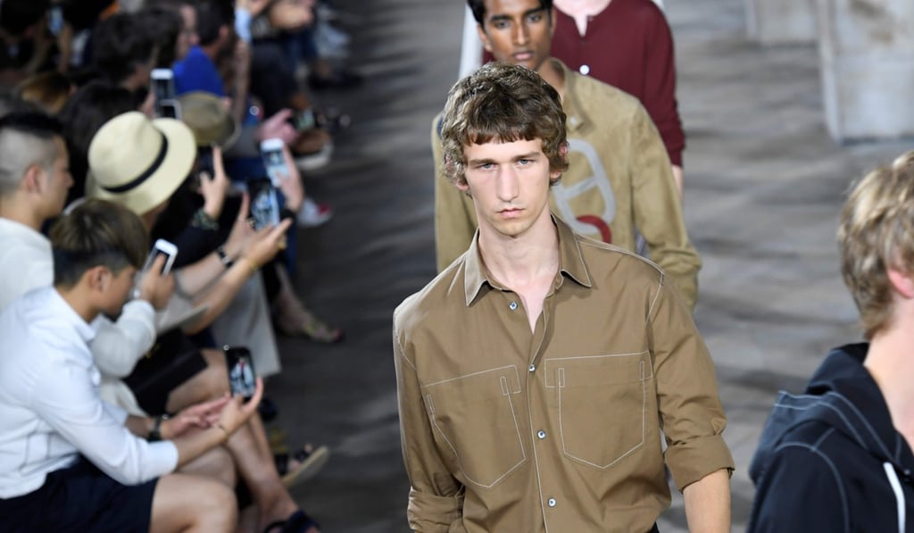 Models present creations by Hermes fashion house during men's Fashion Week for the Spring/Summer 2017/2018 collection. Photo: AFP Models present creations by Hermes fashion house during men's Fashion Week for the Spring/Summer 2017/2018 collection. Photo: AFP