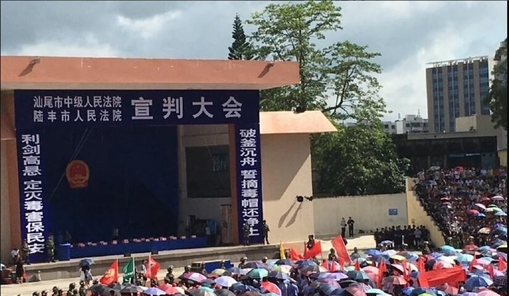 The trial took place in a public stadium, and was watched by some 10,000 people. Photo: Handout The trial took place in a public stadium, and was watched by some 10,000 people. Photo: Handout