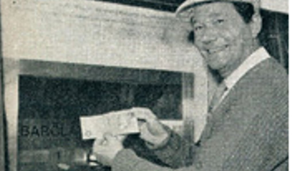 English actor Reg Varney, who starred in the British TV comedy show On The Buses, was the first person to withdraw cash from the new machine. File photo: Wikipedia English actor Reg Varney, who starred in the British TV comedy show On The Buses, was the first person to withdraw cash from the new machine. File photo: Wikipedia