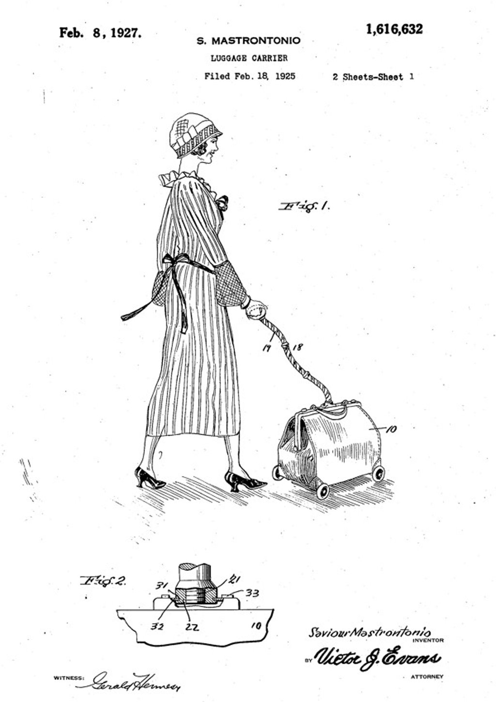First wheeled suitcase online
