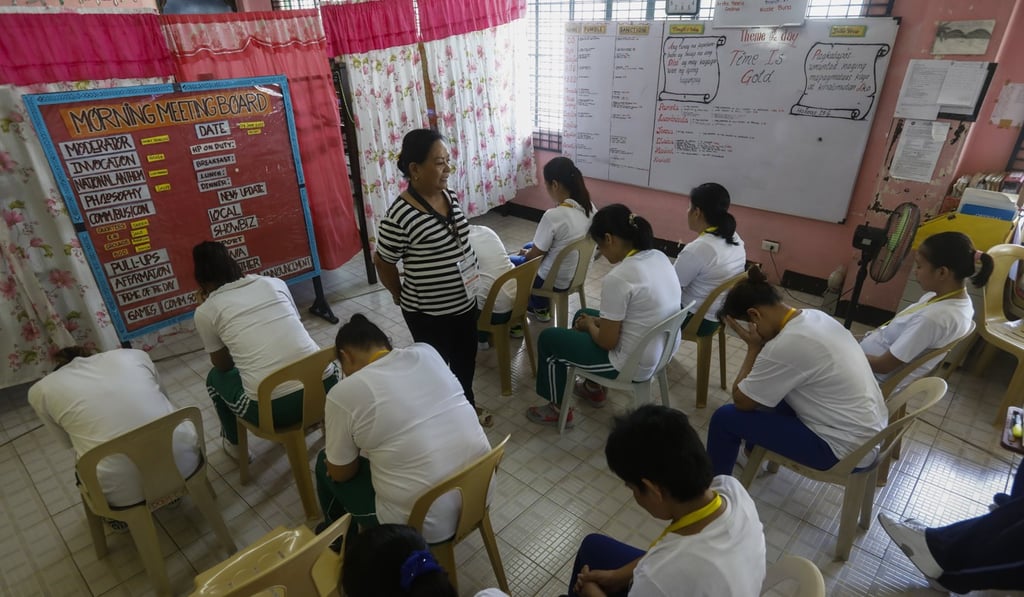 A drug rehabilitation programme in Quezon City, east of Manila. Photo: EPA A drug rehabilitation programme in Quezon City, east of Manila. Photo: EPA