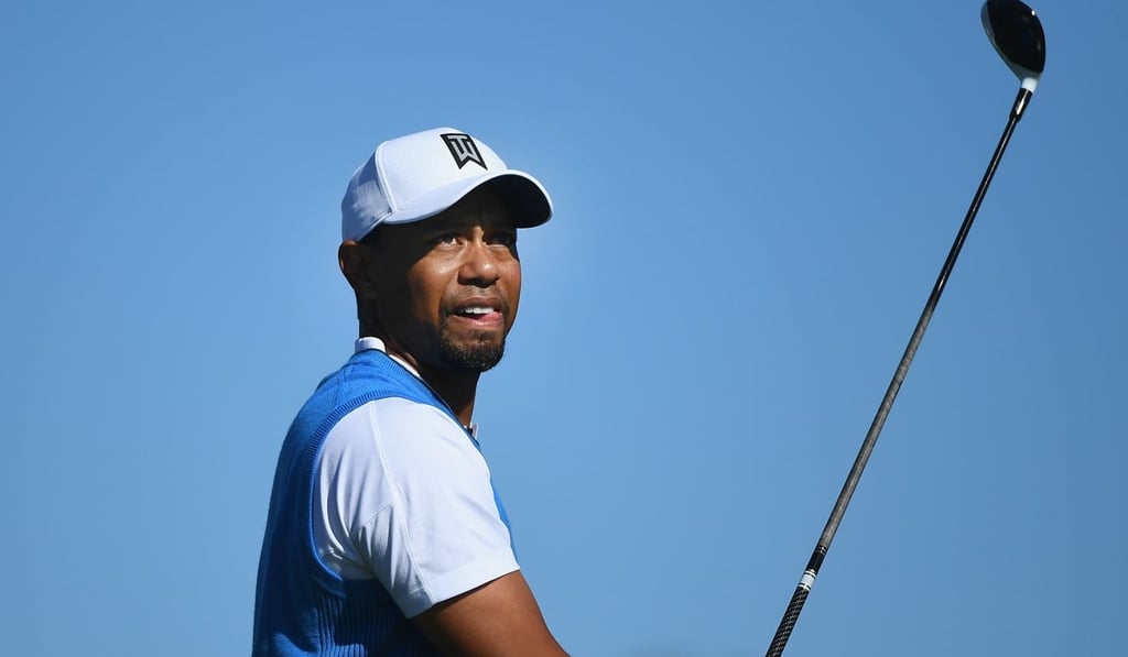 Tiger Woods playing his shot from the second tee during the first round of the Farmers Insurance Open at Torrey Pines South in San Diego, California. Photo: AFP