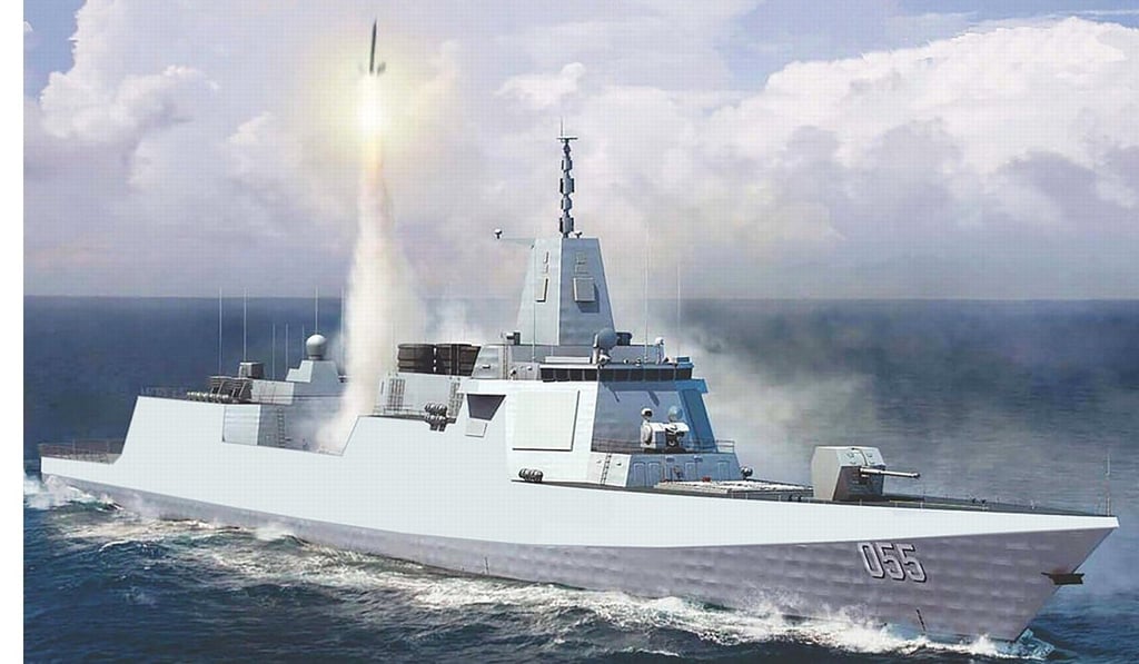 An artist’s impression of the Type 055 destroyer, which China says is the most advanced warship in Asia. Photo: Handout