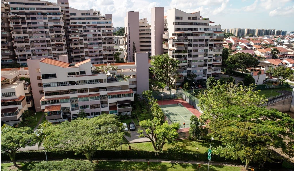 Housing blocks in the Bedok residential estate in Singapore. While Singapore has less land than Hong Kong, the average Singaporean’s living area is 270 sq ft, compared with a Hongkonger’s 170 sq ft. Photo: Bloomberg