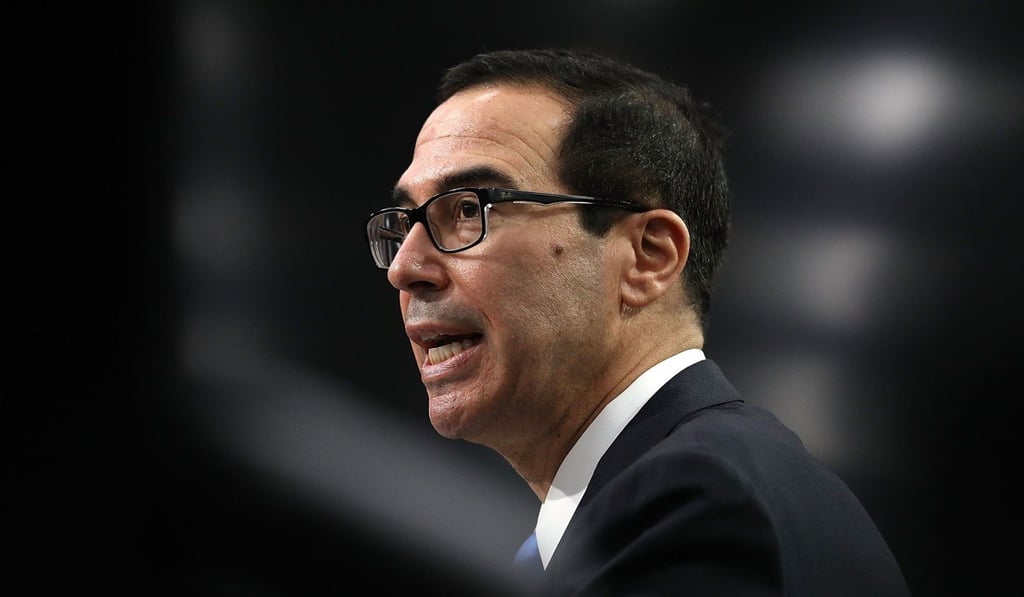 US Treasury Secretary Steven Mnuchin testifies before the House appropriations committee's financial services and general government subcommittee in Washington on June 12. Photo: AFP US Treasury Secretary Steven Mnuchin testifies before the House appropriations committee's financial services and general government subcommittee in Washington on June 12. Photo: AFP