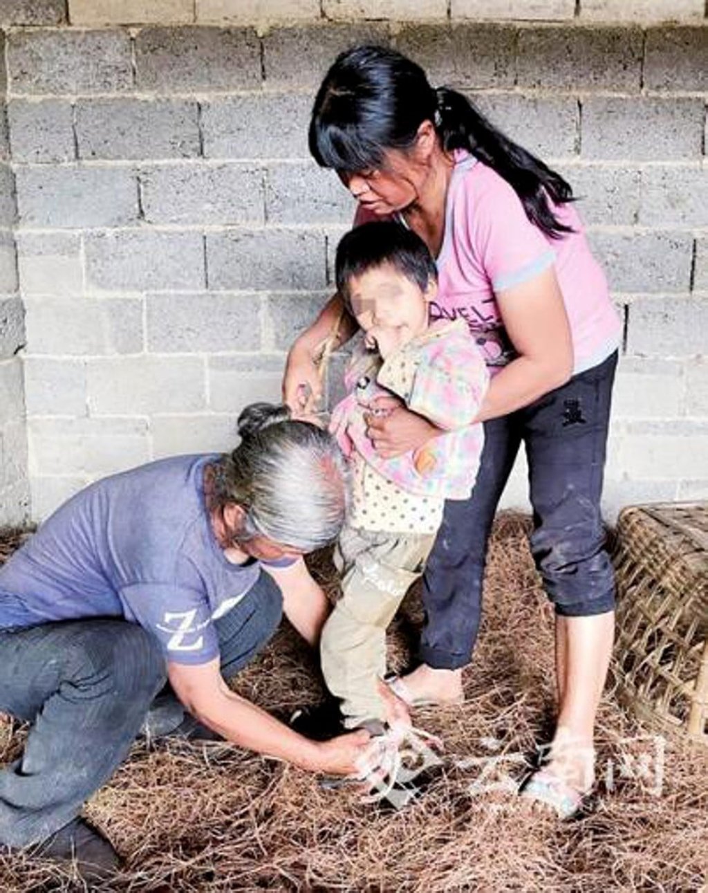 For the past five years, Xiaoxinli has been locked at home in chains while her grandmother tends their farm. The girl’s parents are migrant construction workers in a big city. Photo: Handout