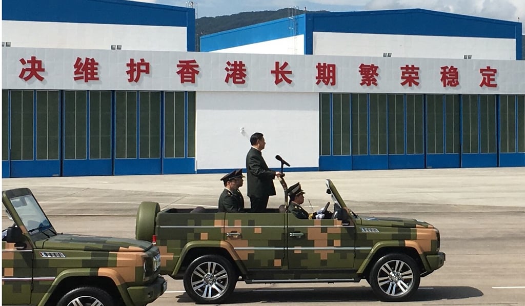 President Xi inspected People's Liberation Army garrison in Hong Kong on Friday. Photo: Pool