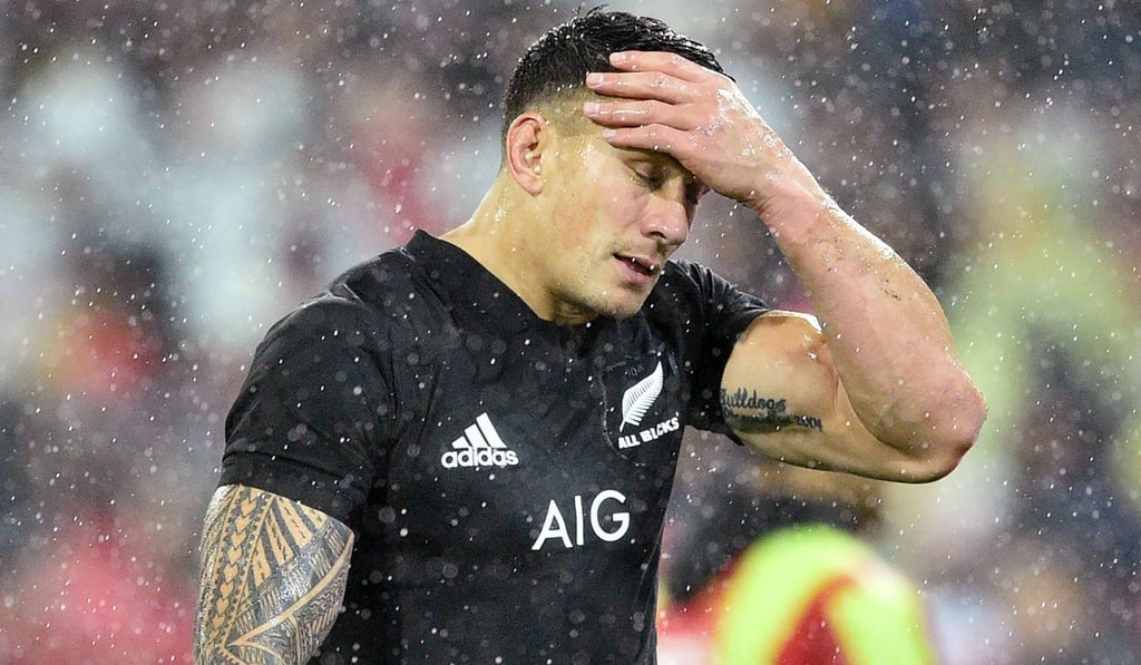 Sonny Bill Williams reacts after being sent off for a dangerous tackle. Photo: AFP Sonny Bill Williams reacts after being sent off for a dangerous tackle. Photo: AFP
