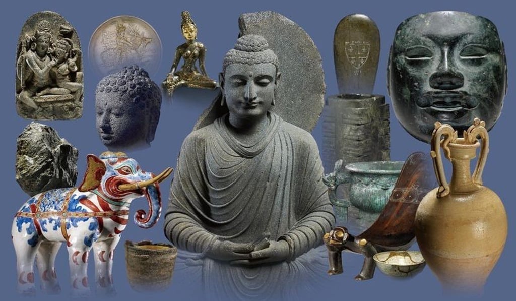 Some of the 100 objects depicting the history of humanity. Photo: Handout
