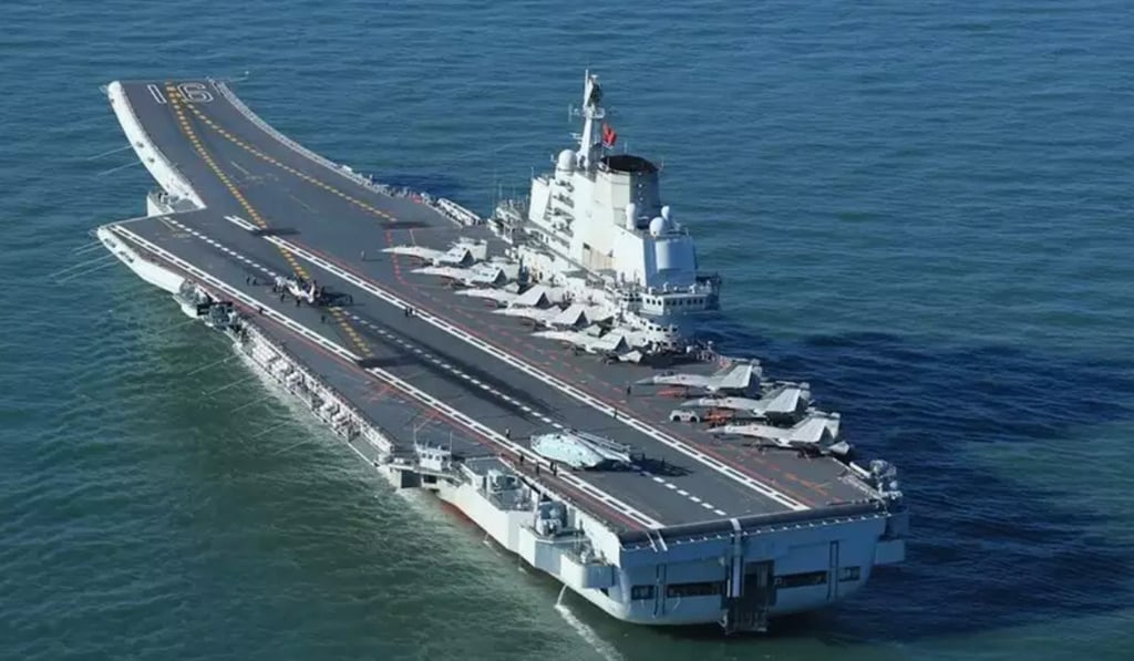 The Liaoning was refurbished from the incompleted hull of the Soviet era carrier Varyag. Photo: Handout
