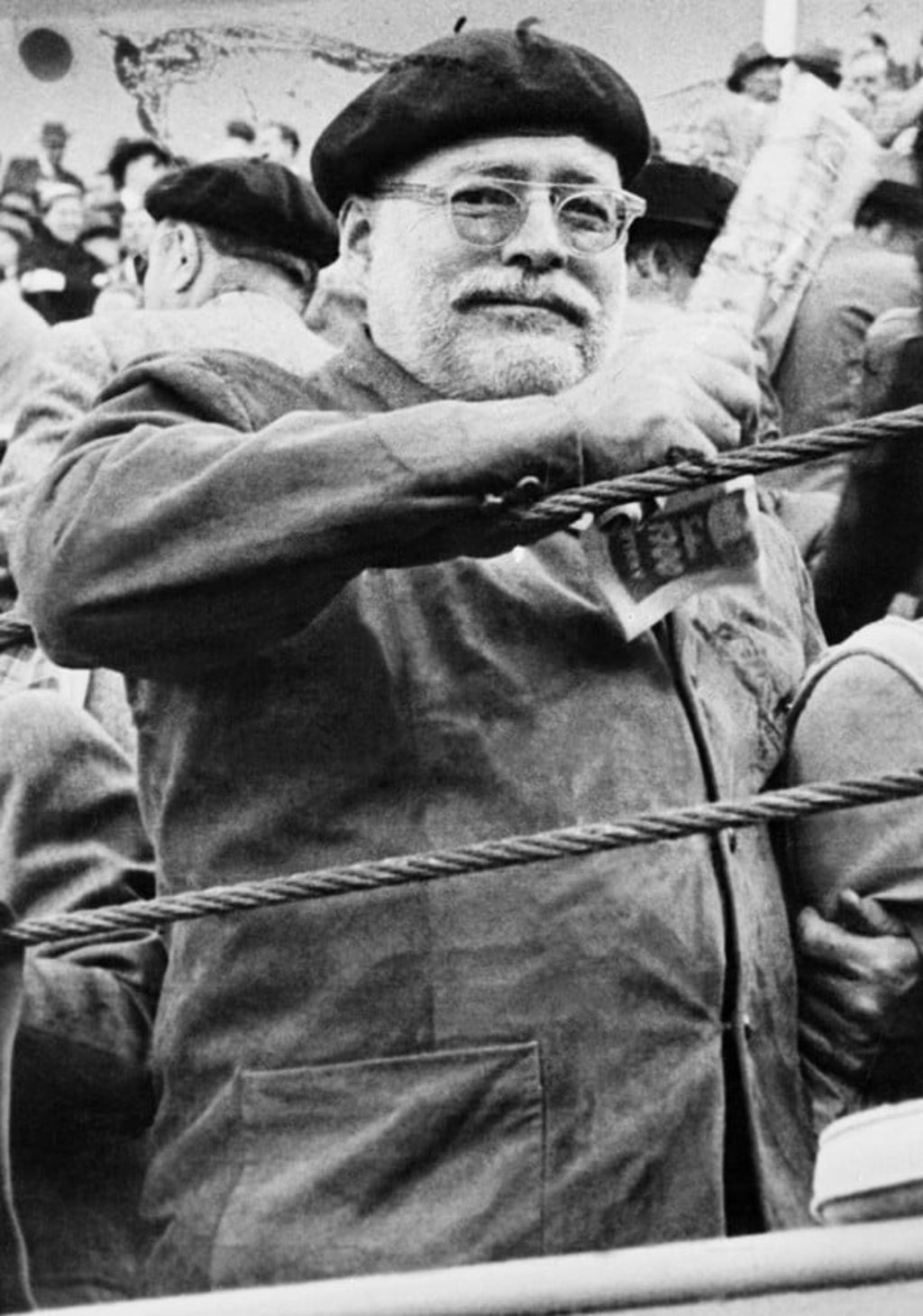 Ernest Hemingway at a bullfight in Pamplona, in the 1950s. Picture: AFP Ernest Hemingway at a bullfight in Pamplona, in the 1950s. Picture: AFP