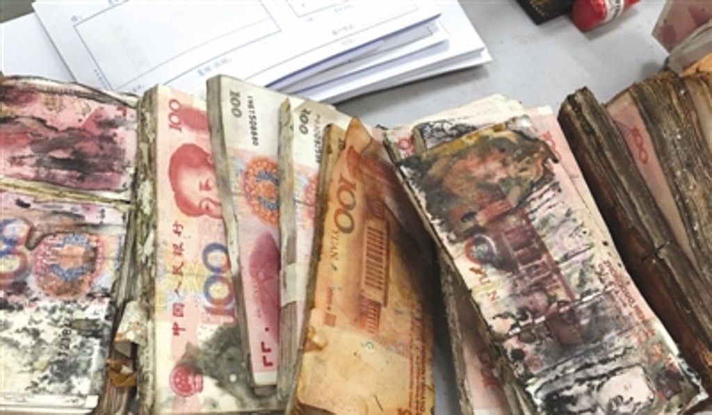 Some of the foul-smelling notes. Photo: Handout