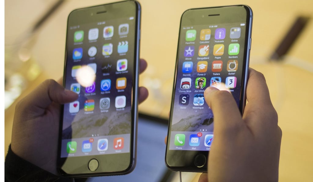 The iPhone 6 Plus, left, and iPhone 6 set sales records that are expected to be smashed by the upcoming iPhone 8. Photo: Reuters