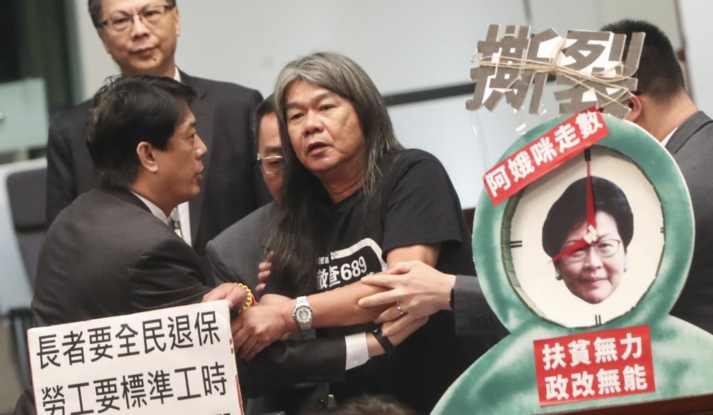 Leung Kwok-hung called on pan-democrats to stay united, despite a general feeling of warmth and well-being toward the new chief executive. Photo: Edward Wong