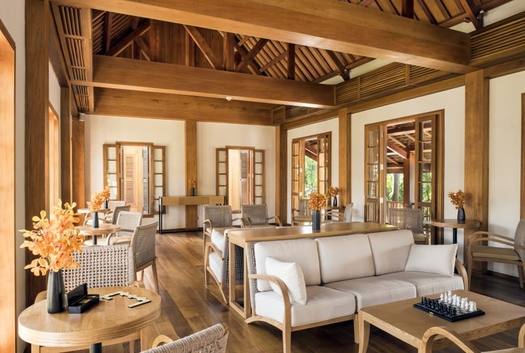 The lounge at Azerai Luang Prabang.
