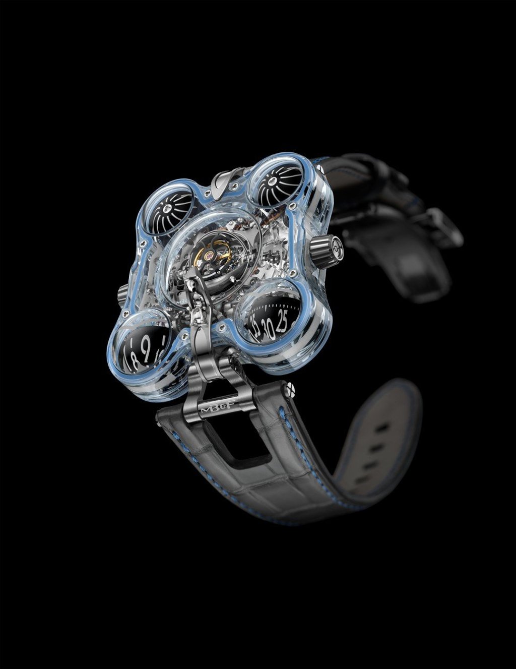 As the third version of the HM6, the intergalactic vessel-inspired N°6 Alien Nation comes with a white gold micro-figurine alien outside of the sapphire crystal case and five others inside the tourbillon movement, HK$4.03 million As the third version of the HM6, the intergalactic vessel-inspired N°6 Alien Nation comes with a white gold micro-figurine alien outside of the sapphire crystal case and five others inside the tourbillon movement, HK$4.03 million
