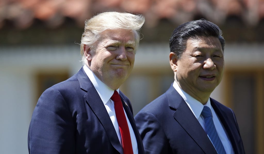 US President Donald Trump and Chinese President Xi Jinping at Mar-a-Lago in Palm Beach, Florida. Photo: AP