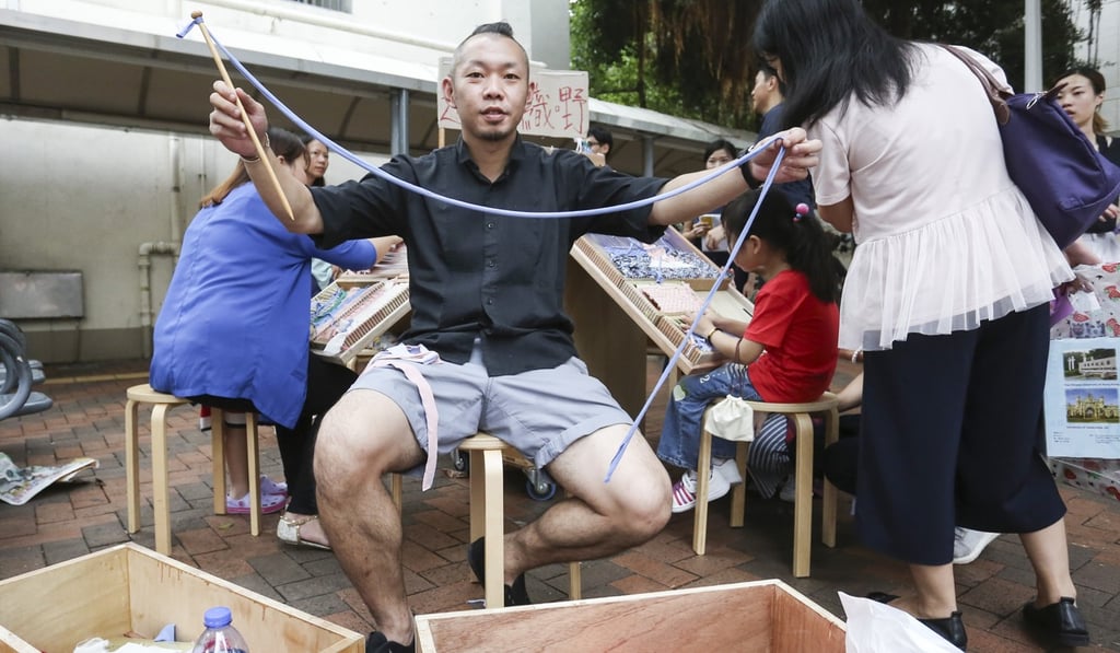 Mill6 Foundation’s Lo Lok-him sees art in textile. Photo: Jonathan Wong